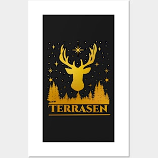 Copy of Terrasen deer and star golden design Posters and Art